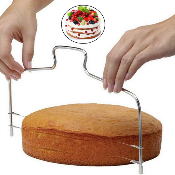 1pc Adjustable DIY Double Slice Bread Cutter Durable Leveler Stainless  Steel Cake Baking Tools Kitchen Gadget