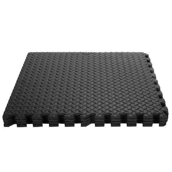 48 Sq Ft EVA Foam Floor Interlocking Mat Show Floor Gym Mat Black New ...