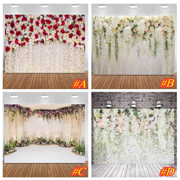 4 Types Wedding/Anniversary Photo Backdrop Curtain Flowers Decor Wedding  Ceremony Stage Background Cloth Video Studio Photography Photo Shoots Props  | Wish