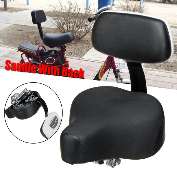 Saddle w/ Back Universal Wide Saddle Seat Pad For Electric Vehicle Tricycle Bike 