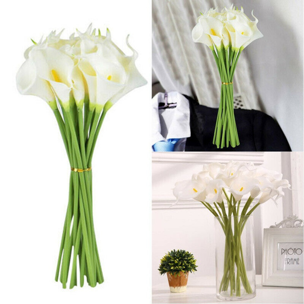 10X Real Touch Calla Lilies Cala Lilly Lily Artificial Fake Silk Flower Hot Sale 10X Real Touch Calla Lilies Cala Lilly Lily Artificial Fake Silk Flower Hot Sale