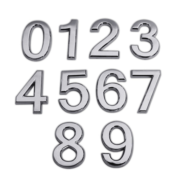 1PC 3D Door Number Sign 0-9 Number Stickers Self Adhesive For Apartment ...