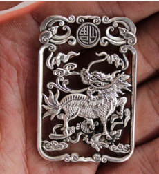 Jewelry, Pendant, Chinese, unicorn