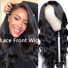 Black wig, lacefrontwigwithbabyhair, Lace, Straight Hair