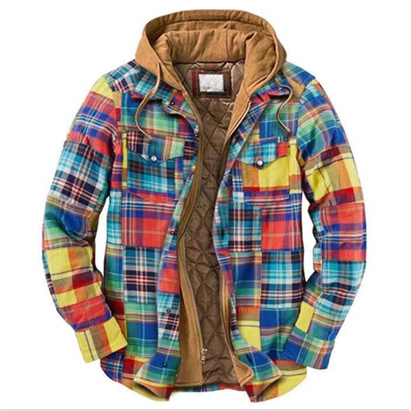 plus size plaid coats & jackets