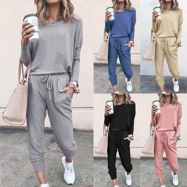 Ladies 2 best sale piece jogger set