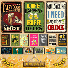 Decor, alchohol, Vintage, bar sign