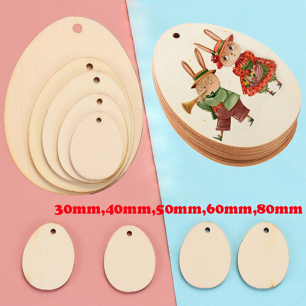 Ornaments Graffiti Wooden Wood Chips Easter Decorations Easter Eggs Wood Slice 