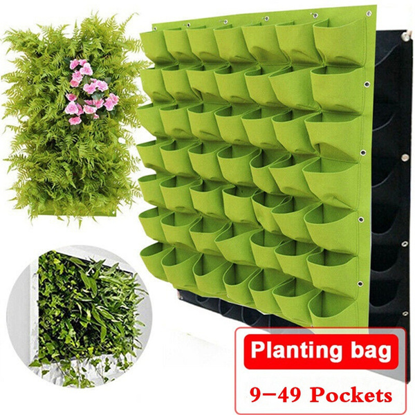 Hanging Planters,7 Pockets Large Vertical Garden Wall Planter Grow