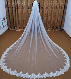 Lace, bridalveil, Wedding, 1layerveil