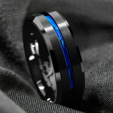 Blues, ringsformen, tungstenring, wedding ring