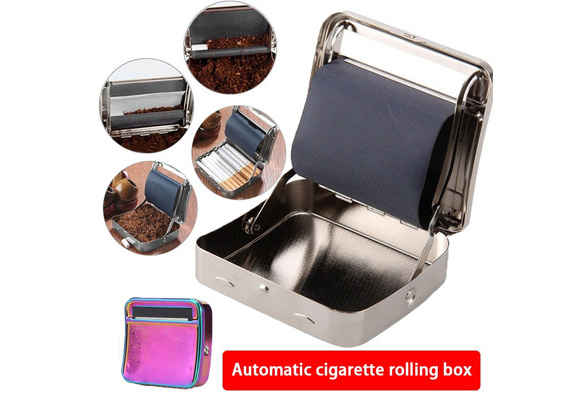 Modern Style 70mm Metal Automatic Cigarette Tobacco Smoking Rolling Machine  Roller Box Fast Convenient Roll Cigarettes Gift Save