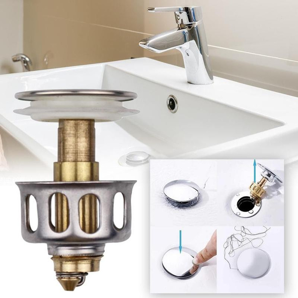 Bathroom Sink Pop-up Filter Basin Drain Bounce Core Hair Catcher