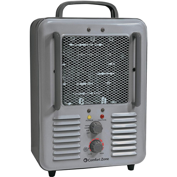 Comfort Zone Portable Electric Space Heater Personal Fan Gray For Parts Wish