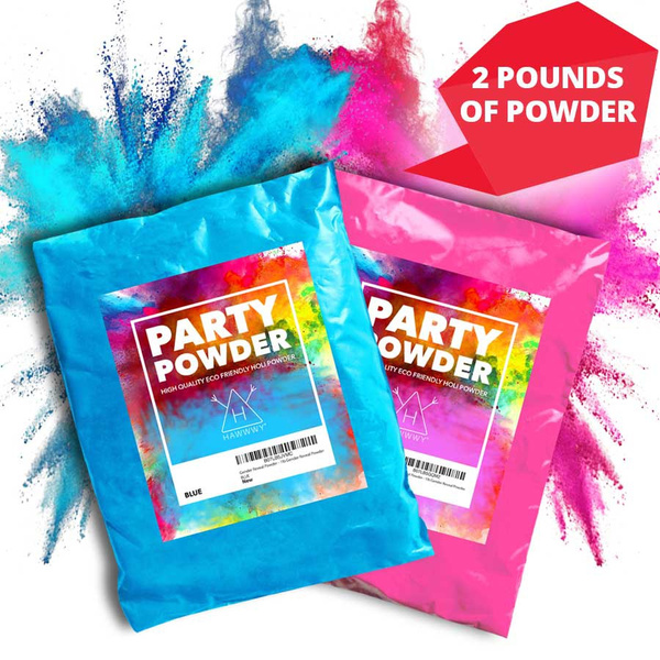 New Hawwwy Colorful Powder Used for Baby Gender Reveal Powder for Burnout,  Colored Powder Color Run, Tannerite Surprise Holi Games Motorcycle Exhaust  Car Tires Truck Photography Girl Boy (Blue & Pink)…
