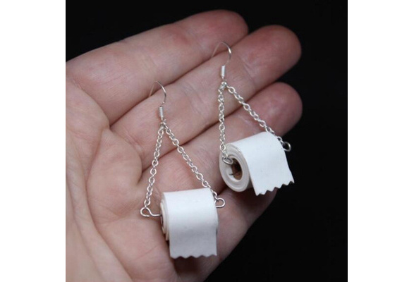 Toilet paper sale holder earrings