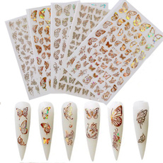 butterfly, Adhesives, nail stickers, Holographic