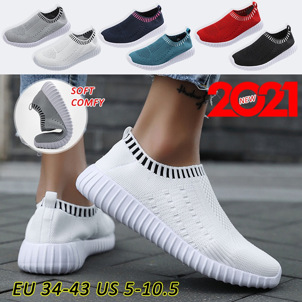 Women Casual Comfortable Soft Sole Breathable Shoes Flat Sneakers