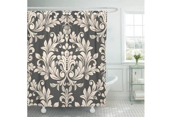 HGFHKLL Royal Throne House Vintage Print Shower Curtain Carpet