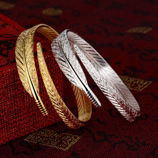Vintage Feather Cuff Adjustable Bracelet main image 1