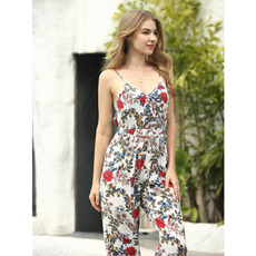 Summer, Fashion, Floral print, Casual pants