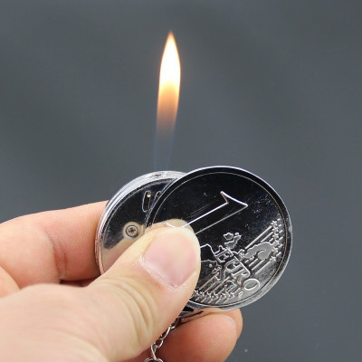 1Pcs Metal Butane Lighter Keychain Creative Compact Gas Lighter ...