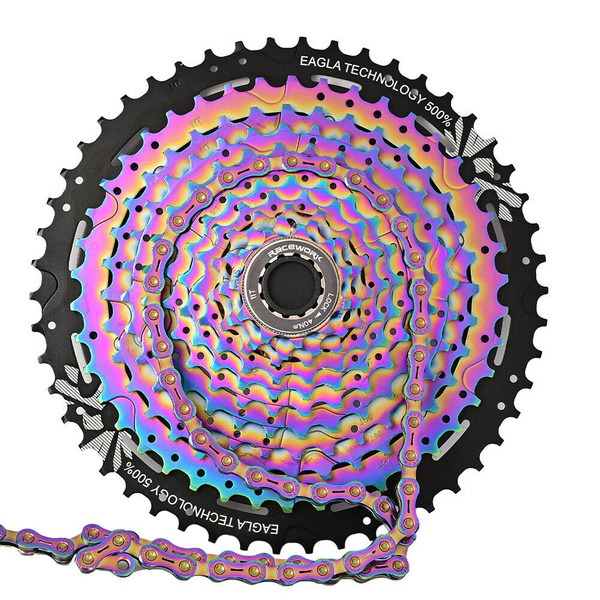 Cassette 12 Vitesses Pour VTT - 11-50T - Compatible Shimano HG - CNC Aluminium/ Acier - Or - Neuf