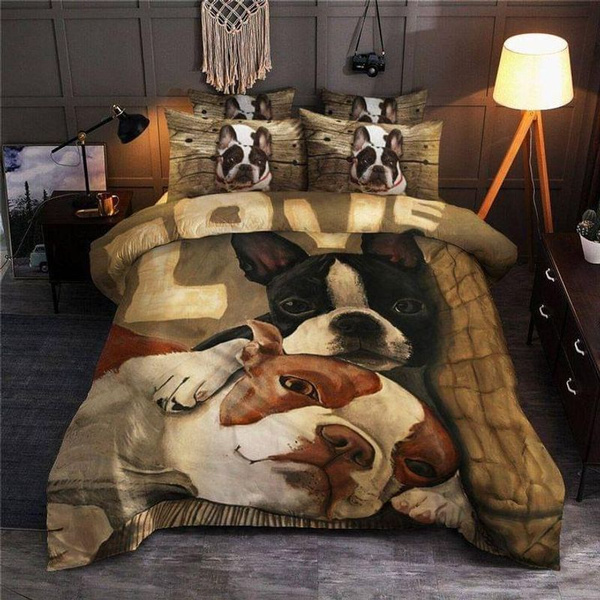 boston terrier bedding set