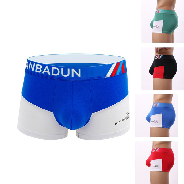 Fashion Men's Underwear Briefs Cotton Color Matching Boxer Trunks for ...