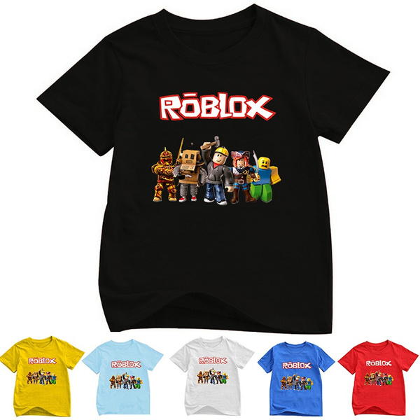 New Kids Fashion Roblox T Shirt Short Sleeve Casual Funny Children Shirts Tops 6 Colors Wish - roblox casual clothes