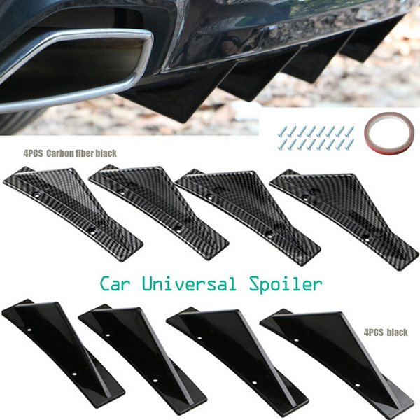 New 4PCS Universal Curved racing Spoiler Rear Lip Rear Spoiler Cars