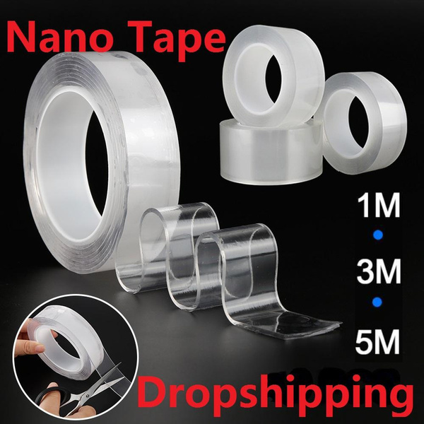 Transparent Nano Tape Washable and Reusable Double-sided Adhesive