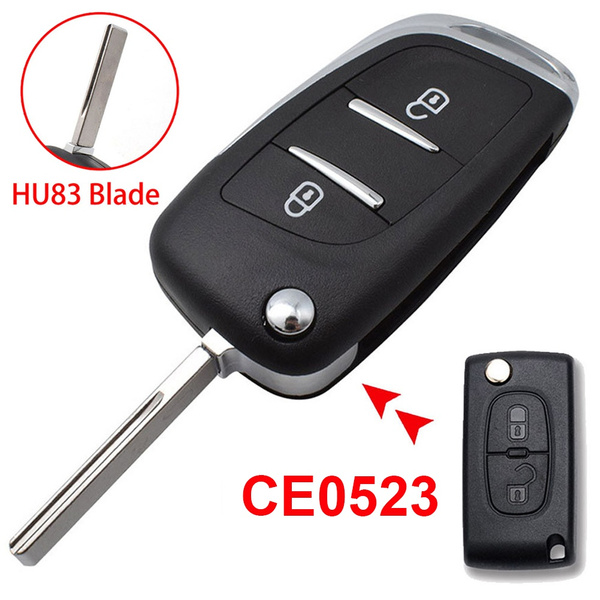 HU83 CE0523 Car Key Shell Case For Peugeot 207 307 308 3008 5008 807 Expert