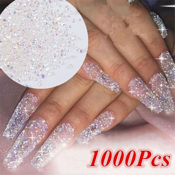 Nail Crystals Tiny Rhinestones Crystal Glass Manicure for Salon