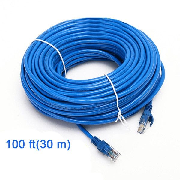 weten onthouden Mortal 100FT 5/10/15/20/25/30/50M CAT5 CAT5E Ethernet Internet RJ45 LAN Cable Cord  Wire Male Connector Reticle | Wish
