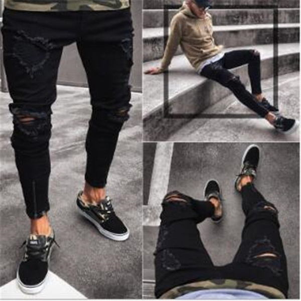 black beggar jeans