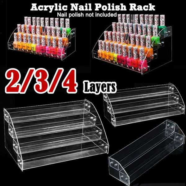 Ilus Clear Acrylic Nail Polish Varnish Cosmetics Display Stand Rack  Organiser 1EACH | Woolworths