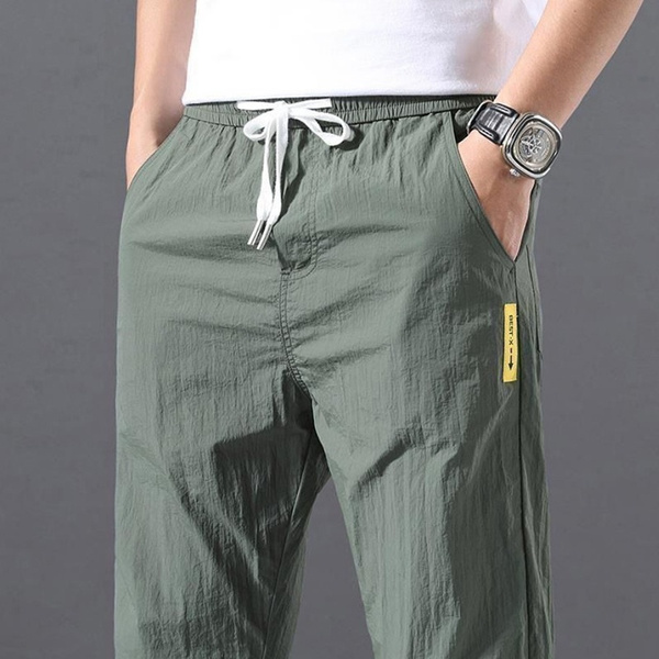 Amazon.com: Mens Modern Fit Dress Pants Mens Lightweight Summer Pants Men  Slim Fit Pencil Tapered Trousers Army Green : Clothing, Shoes & Jewelry