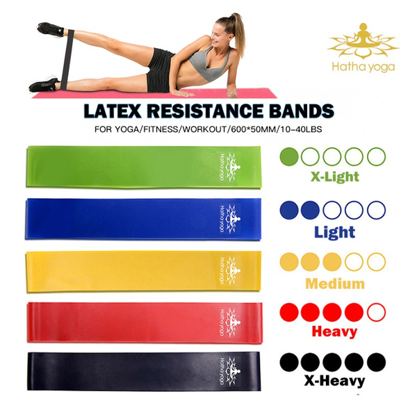 Yoga Resistance Rubber Bands IndoorOutdoor Fitness Equipment 0.35mm-1.1mm sports 