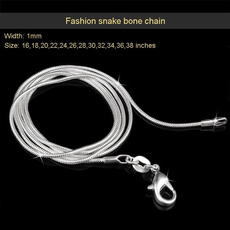 clavicle  chain, Fashion, 925 sterling silver, Jewelry
