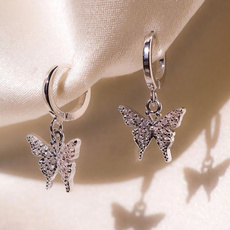butterfly, DIAMOND, Dangle Earring, dangleearing