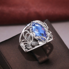 Sterling, crystal ring, 925 silver rings, Sterling Silver Ring