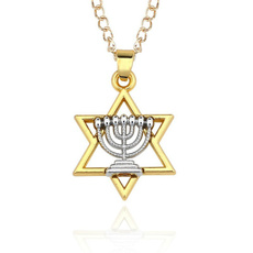 menorah, Star, Necklace, necklace for women
