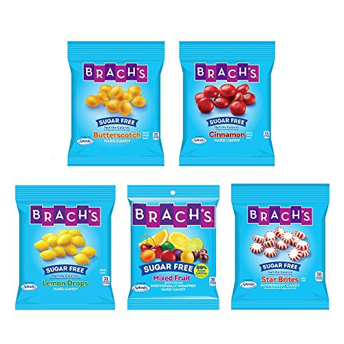 Brach's Sugar Free Candy, Hard Candy, 5 Pack Assortment, Butter Scotch,  Cinnamon, Lemon Drops, Mixed Fruit, Peppermint