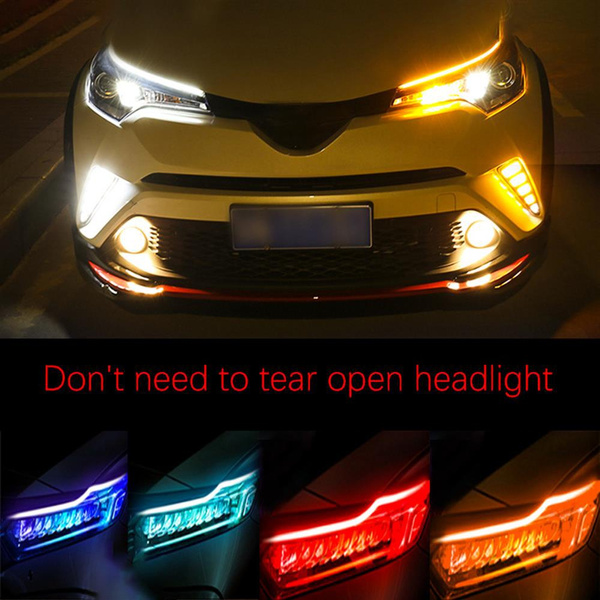 2-Piece LED Daytime Running Lights (DRL) & Turn Signal Lights For Jeep Compass 2017-2020 - Bright White, Easy Install