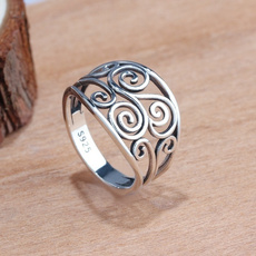 White Gold, Sterling, hollowring, 925 silver rings
