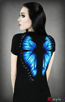 Blues, butterfly, Goth, Funny T Shirt