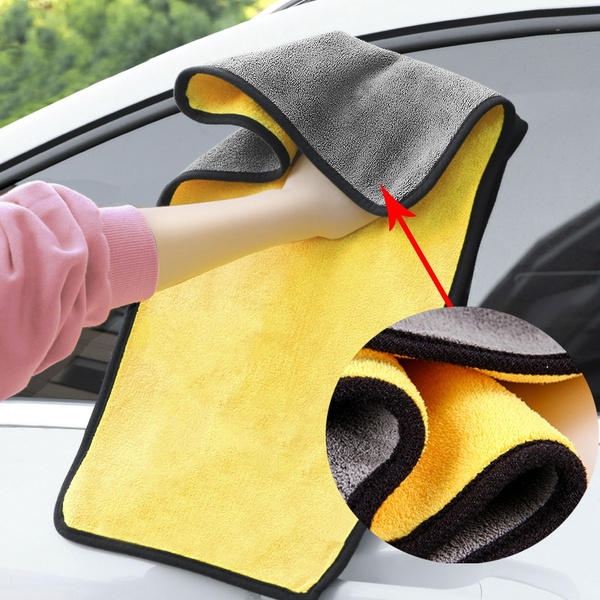 30x60CM Car Wash Microfiber Towel Car Cleaning Drying Cloth Hemming Car  Care Cloth Detailing Car Wash Towel Car Accessories