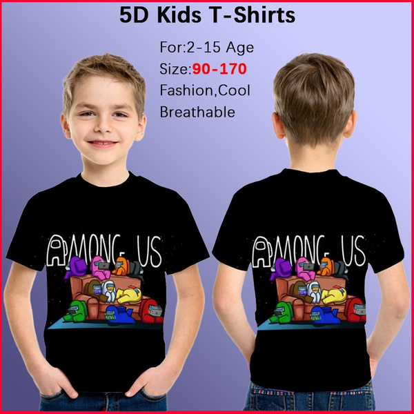 5D Printing Girls Boys T Shirts Kids Clothing Plus Size 90-170 Verano Divertido Niños Ropa Niños Wish