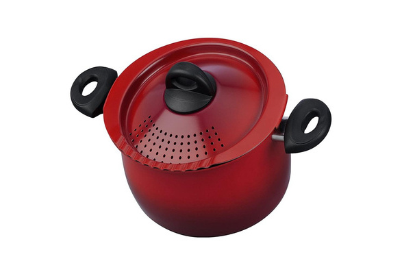 Bialetti 7550 Nonstick Aluminum 5 Quart Kitchen Pasta Pot with Strainer  Lid, Red, 1 Piece - Ralphs